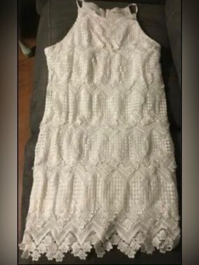 White Lace Dress, Size Large Runs Small